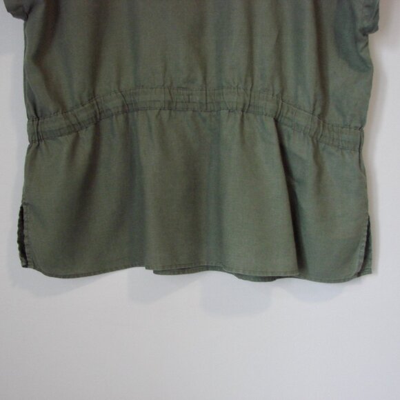Ellen Tracy Khaki Green Zip-Front Tunic - Picture 10 of 10